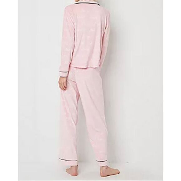 NWT Juicy By Juicy Couture 4PC Microfleece Pajama Set pink Women L (MSRP$80) - Picture 3 of 5